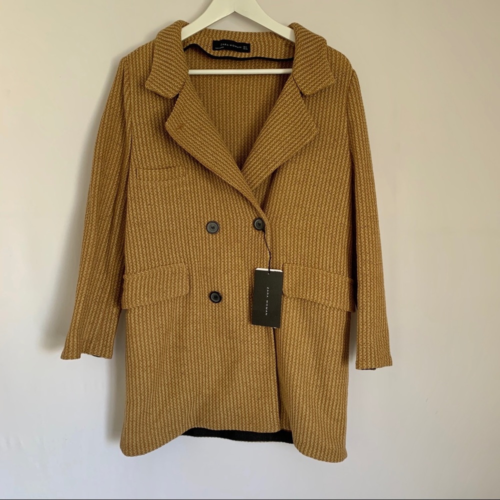 Zara Textured Weave Blazer